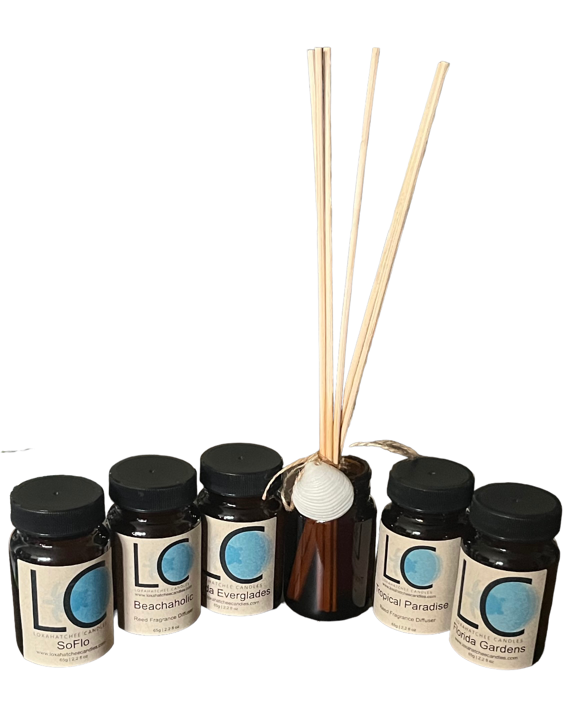 Tropical Vibes Reed Diffuser - Handmade nan by Loxahatchee Candles